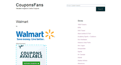 Desktop Screenshot of couponsfans.com