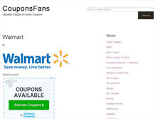 Tablet Screenshot of couponsfans.com